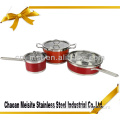 3 pcs colourful stainless steel japanese cookware
